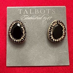 NEW! Talbots gold and black pierced earrings